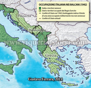 Italia e territori occupati dal Regio esercito nei Balcani, 1942