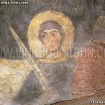 cripta di San Giovanni Domnarum : affresco sul pilastro nord, lato est